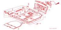 BODENMATTE/ISOLATOR für Honda CIVIC EX 4 Türen 5 gang-Schaltgetriebe 1991
