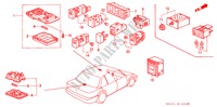 INNENLEUCHTE/SCHALTER für Honda CIVIC LX 4 Türen 4 gang automatikgetriebe 1990