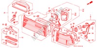 HECKLEUCHTE(1) für Honda ACCORD EX 4 Türen 5 gang-Schaltgetriebe 1991