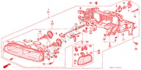 SCHEINWERFER(3) für Honda ACCORD EX 4 Türen 5 gang-Schaltgetriebe 1992