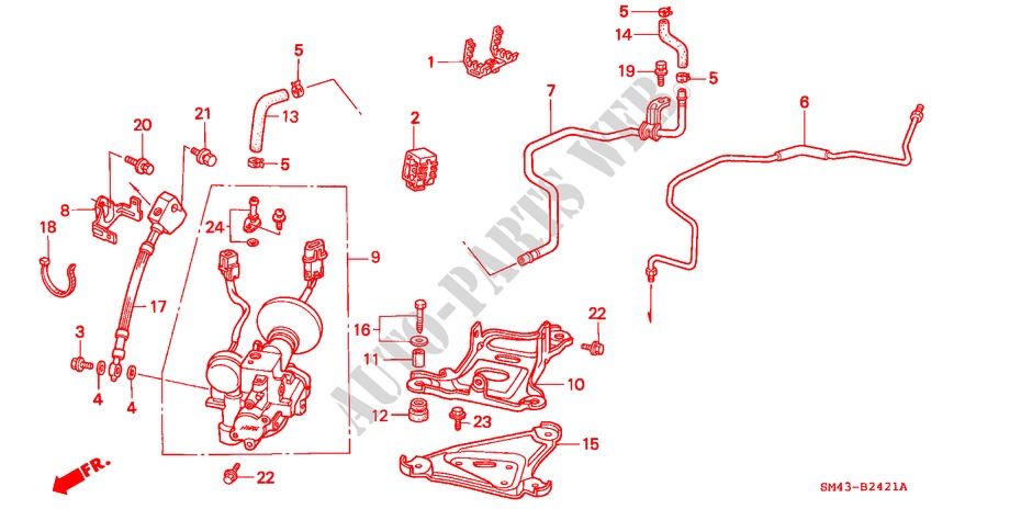 ABS SAMMELBEHAELTER(2) für Honda ACCORD EX 4 Türen 4 gang automatikgetriebe 1993