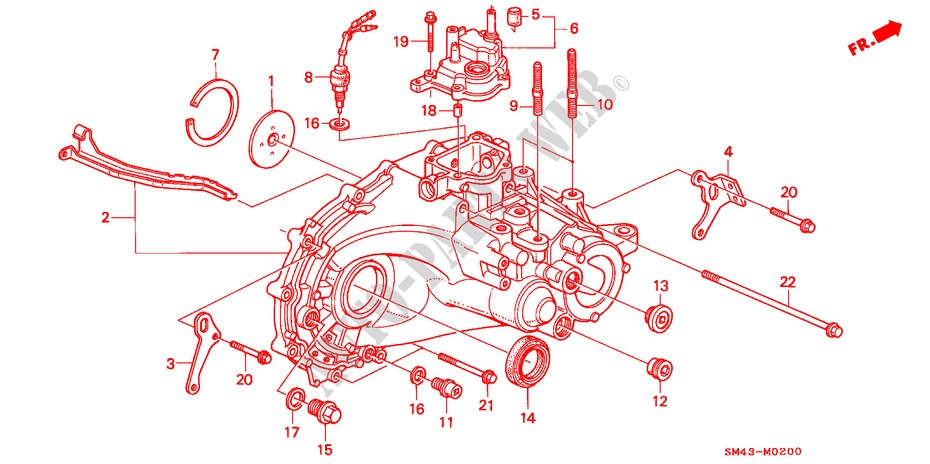 GETRIEBEGEHAEUSE für Honda ACCORD LX 4 Türen 5 gang-Schaltgetriebe 1992