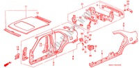 AUSSENBLECHE für Honda CIVIC EX 4 Türen 4 gang automatikgetriebe 1995