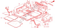 BODENMATTE für Honda CIVIC LX 4 Türen 5 gang-Schaltgetriebe 1994