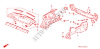 HINTERE ABLAGE/KOFFERRAUM ZIERLEISTE für Honda CIVIC DX 4 Türen 4 gang automatikgetriebe 1994