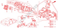 KOMBISCHALTER für Honda CIVIC LX 4 Türen 4 gang automatikgetriebe 1993