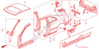 AUSSENBLECHE für Honda ACCORD COUPE EX 2 Türen 4 gang automatikgetriebe 1996