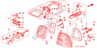 HECKLEUCHTE(2) für Honda ACCORD COUPE EX 2 Türen 5 gang-Schaltgetriebe 1996