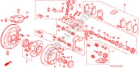 HINTERRADBREMSE(SCHEIBE)(1) (NISSIN) für Honda ACCORD COUPE LX 2 Türen 4 gang automatikgetriebe 1994