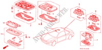 INNENLEUCHTE für Honda ACCORD COUPE EX 2 Türen 4 gang automatikgetriebe 1996