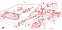 SCHEINWERFER(1) für Honda ACCORD COUPE LX 2 Türen 5 gang-Schaltgetriebe 1994