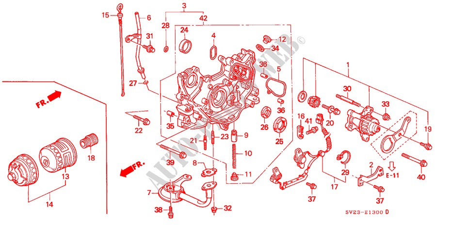 OELPUMPE/OELSIEB für Honda ACCORD COUPE DX 2 Türen 4 gang automatikgetriebe 1997