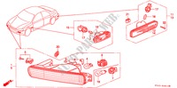 KOMBILEUCHTE für Honda ACCORD LX 4 Türen 4 gang automatikgetriebe 1994
