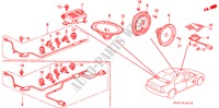 RADIOANTENNE/LAUTSPRECHER(2) für Honda ACCORD SPECIAL EDITION 4 Türen 4 gang automatikgetriebe 1997