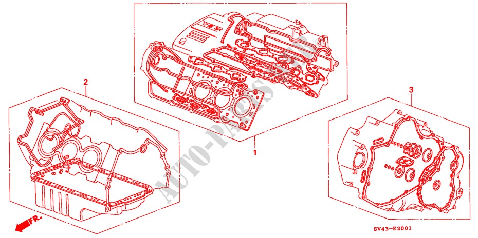 DICHTUNG SATZ(V6) für Honda ACCORD V6 LX 4 Türen 4 gang automatikgetriebe 1995