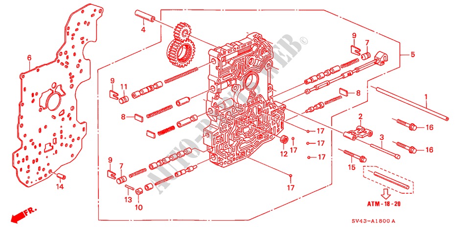 HAUPTVENTILKOERPER(V6) für Honda ACCORD V6 LX 4 Türen 4 gang automatikgetriebe 1995
