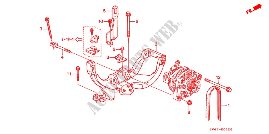 LICHTMASCHINENHALTERUNG für Honda ACCORD V6 LX 4 Türen 4 gang automatikgetriebe 1995