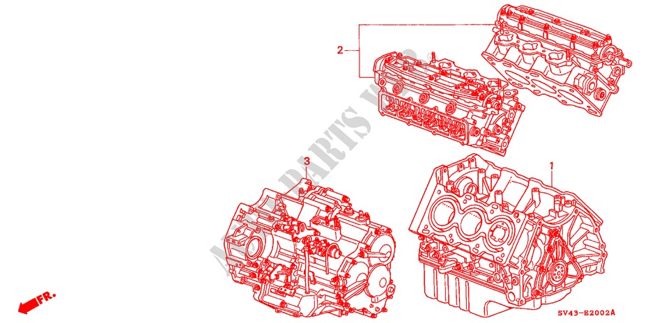 MOTOREINHEIT/ GETRIEBE KOMPL.(V6) für Honda ACCORD V6 LX 4 Türen 4 gang automatikgetriebe 1995