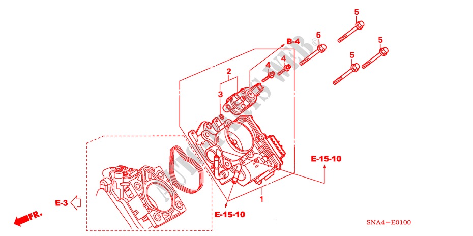 DROSSELKLAPPENGEHAEUSE(1.8L) für Honda CIVIC EX 4 Türen 5 gang-Schaltgetriebe 2007