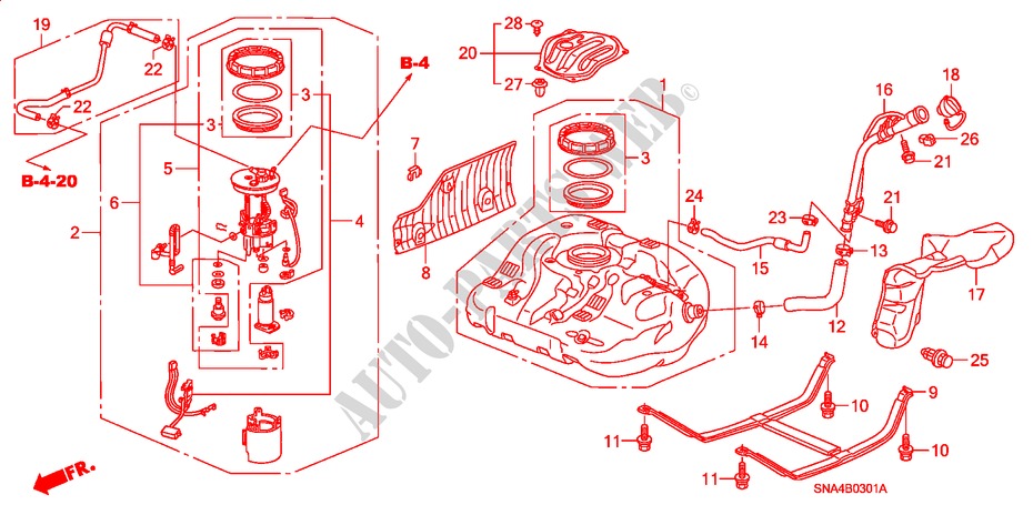 KRAFTSTOFFTANK(2) für Honda CIVIC EX 4 Türen 5 gang-Schaltgetriebe 2007
