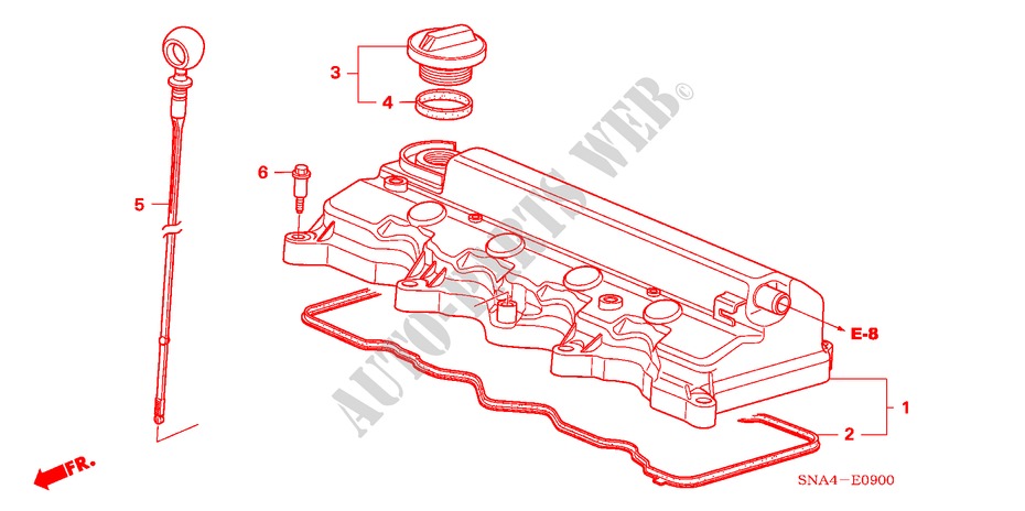 ZYLINDERKOPFDECKEL(1.8L) für Honda CIVIC EX 4 Türen 5 gang-Schaltgetriebe 2007