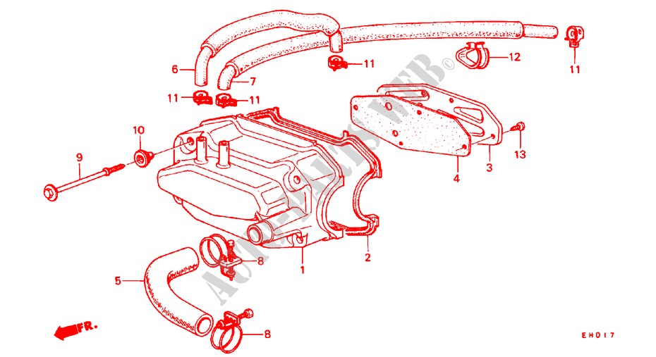 ZYLINDERKOPFDECKEL/ ENTLUEFTUNGSABDECKUNG für Honda ACTY VAN DX PANEL VAN 5 Türen 4 gang-Schaltgetriebe 1983