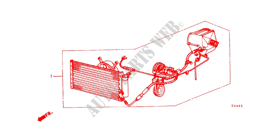 KLIMAANLAGE (LICHTMASCHINE) für Honda QUINTET DX 5 Türen 3 gang automatikgetriebe 1982