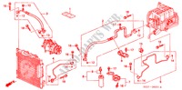 KLIMAANLAGE (SCHLAEUCHE/LEITUNGEN)(RH) für Honda CIVIC COUPE 1.6ILS 2 Türen 4 gang automatikgetriebe 2000