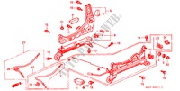 VORNE SITZKOMPONENTEN (R.)(LH) für Honda CIVIC COUPE 1.6ISR VTEC 2 Türen 5 gang-Schaltgetriebe 1996