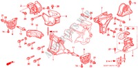 MOTORBEFESTIGUNGEN(MT) (DOHC VTEC) für Honda CIVIC 1.6VTI 3 Türen 5 gang-Schaltgetriebe 1999