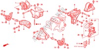 MOTORBEFESTIGUNGEN(MT) (SOHC/SOHC VTEC) für Honda CIVIC 1.4I 3 Türen 5 gang-Schaltgetriebe 1999