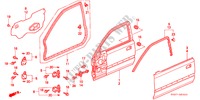 TUERTAFELN für Honda CIVIC 1.4I 3 Türen 5 gang-Schaltgetriebe 1999