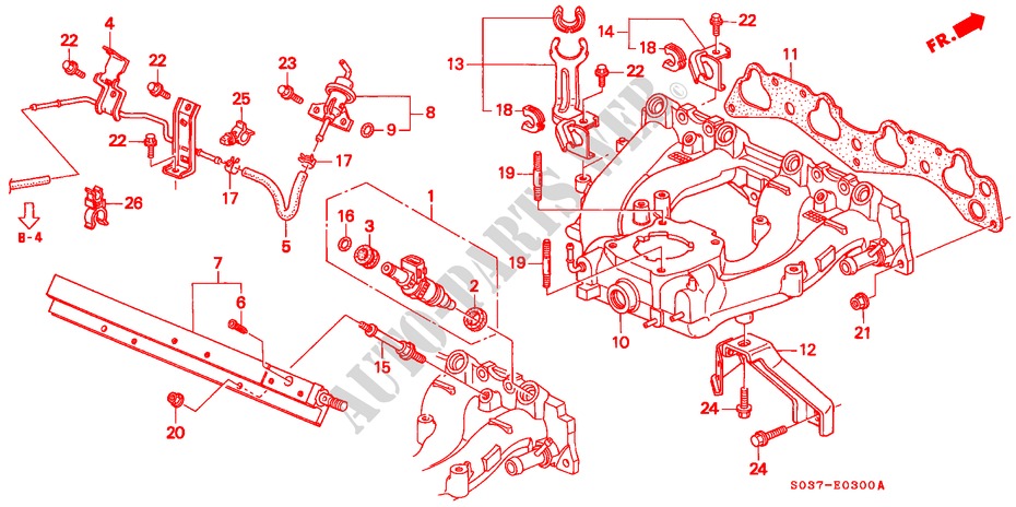 ANSAUGKRUEMMER(SOHC) für Honda CIVIC 1.4I 3 Türen 4 gang automatikgetriebe 1999