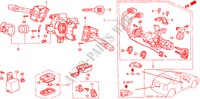 KOMBISCHALTER(RH) für Honda CIVIC 1.6VTI 3 Türen 5 gang-Schaltgetriebe 2000