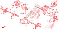 MOTORBEFESTIGUNGEN(AT) für Honda CIVIC 1.5I 3 Türen 4 gang automatikgetriebe 2000