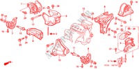 MOTORBEFESTIGUNGEN(MT) (SOHC/SOHC VTEC) für Honda CIVIC 1.4I 3 Türen 5 gang-Schaltgetriebe 2000