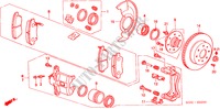 VORDERRADBREMSE für Honda CIVIC 1.5ILS 3 Türen 5 gang-Schaltgetriebe 2000