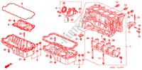 ZYLINDERBLOCK/OELWANNE (SOHC/SOHC VTEC) für Honda CIVIC 1.5ILS BELGIUM SP. 3 Türen 5 gang-Schaltgetriebe 2000