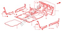 BODENMATTE für Honda CIVIC 1.6VTI 4 Türen 5 gang-Schaltgetriebe 1999