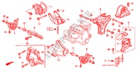 MOTORBEFESTIGUNGEN(AT) für Honda CIVIC 1.6ISR 4 Türen 4 gang automatikgetriebe 2000