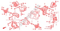 MOTORBEFESTIGUNGEN(MT) (SOHC/SOHC VTEC) für Honda CIVIC 1.4IS 4 Türen 5 gang-Schaltgetriebe 1996