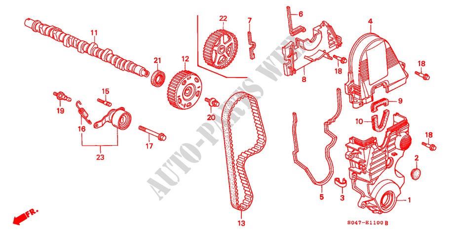 NOCKENWELLE/STEUERRIEMEN (SOHC/SOHC VTEC) für Honda CIVIC 1.4IS 4 Türen 4 gang automatikgetriebe 1999