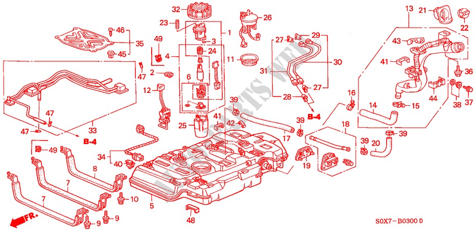 KRAFTSTOFFTANK für Honda ODYSSEY EXI 5 Türen 5 gang automatikgetriebe 2004