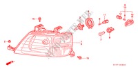 SCHEINWERFER für Honda CR-V BASE 5 Türen 4 gang automatikgetriebe 2000