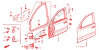TUERTAFELN, VORNE für Honda CR-V BASE 5 Türen 4 gang automatikgetriebe 2000