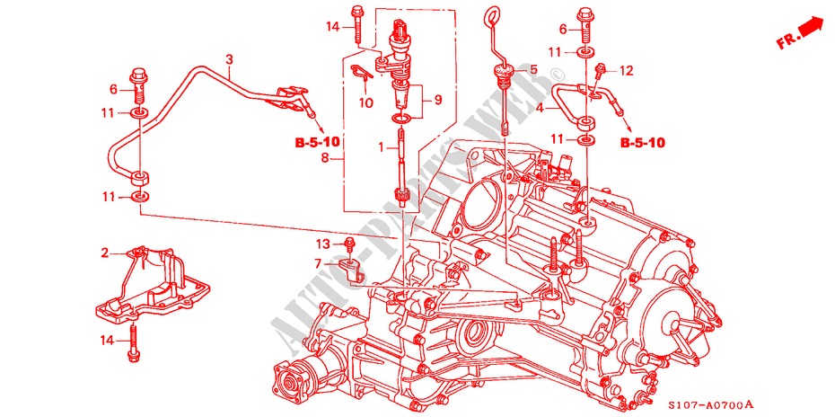 ATF LEITUNG/GESCHWINDIGKEITSSENSOR für Honda CR-V BASE 5 Türen 4 gang automatikgetriebe 1999