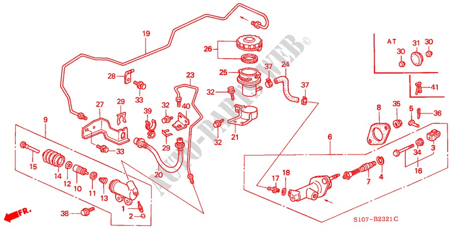 HAUPTKUPPLUNGSZYLINDER (RH) für Honda CR-V BASE 5 Türen 4 gang automatikgetriebe 1999