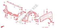 KOTFLUEGEL, VORNE für Honda CR-V RVSI 5 Türen 5 gang-Schaltgetriebe 2001