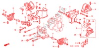 MOTORBEFESTIGUNGEN(MT) für Honda CR-V RVSI 5 Türen 5 gang-Schaltgetriebe 2001