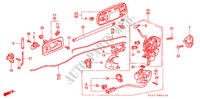 TUERSCHLOESSER, HINTEN für Honda CR-V RVSI 5 Türen 5 gang-Schaltgetriebe 2001